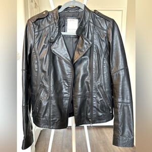 Esprit Women’s Black Leather Jacket Size 2